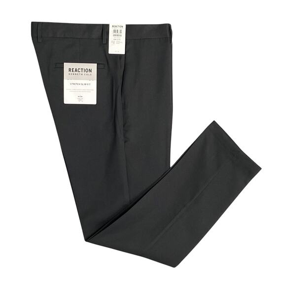 Kenneth Cole Other - Kenneth Cole Reaction Pants Men's 34x32 Slim Fit Trousers Stretch Charcoal NEW